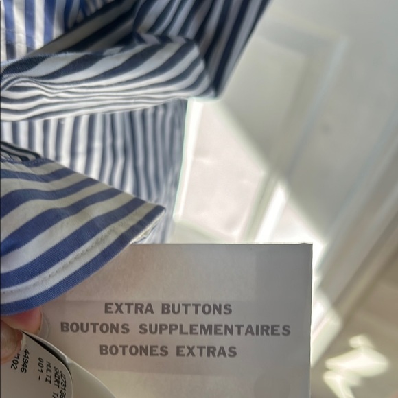 Jones New York tunic length Button Down Shirt with Asymmetrical Color E - Picture 5 of 11